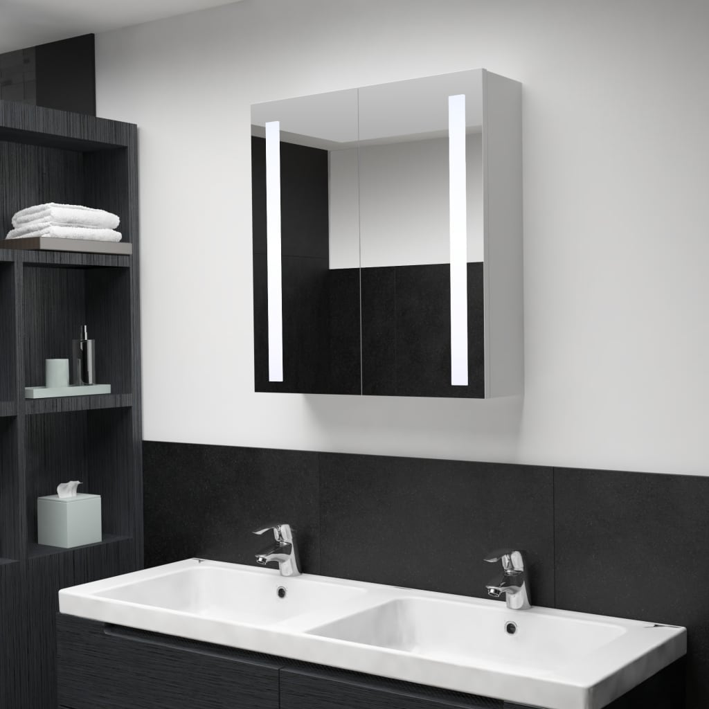 Burger sektor Observation badeværelsesskab med spejl LED 62 x 14 x 60 cm – XLhome