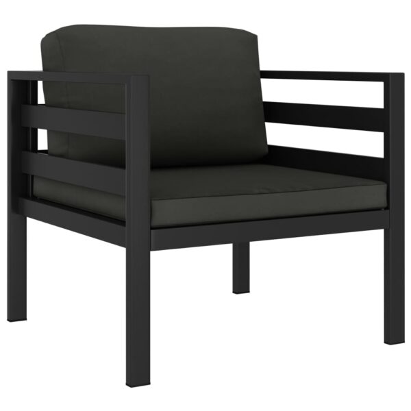 vidaXL 1-personers sofa med hynder aluminium antracitgrå