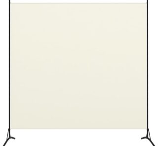 vidaXL 1-panels rumdeler 175×180 cm cremefarvet