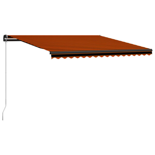 vidaXL foldemarkise manuel betjening 450×300 cm orange og brun